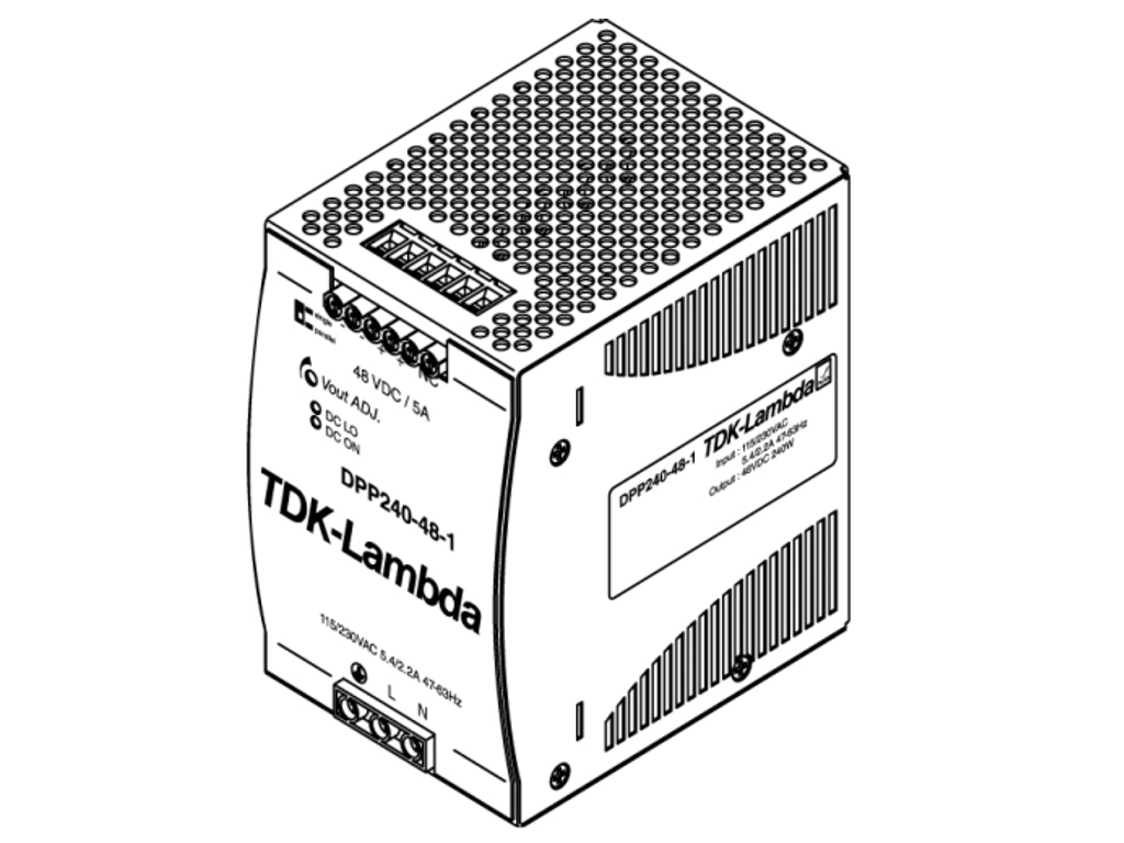 DIN rail power supply, 24V,10A LDS3/CS4