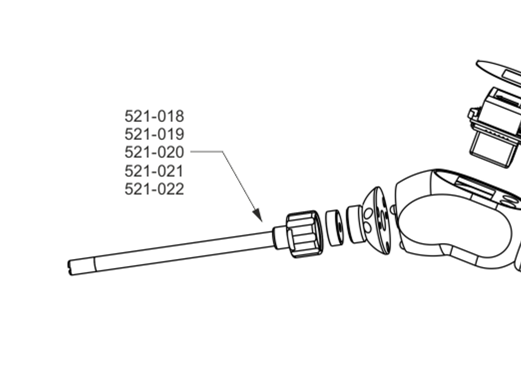 Sniffer tip ST312XL, 120 mm, rigid